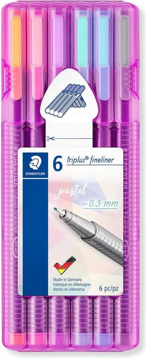 Immagine prodotto Staedtler fineliner triplus 334 fineliner triangolare (6 colori, 6 x)