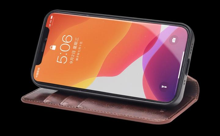Image du produit QiAlino Fourre Flip cuir véritable (Apple iPhone 12, Realme 12 Pro+)