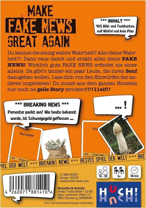 Actual product image Make Fake News Great Again (German)
