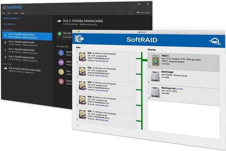 Actual product image OWC SoftRAID 6 PRO (unlimited)