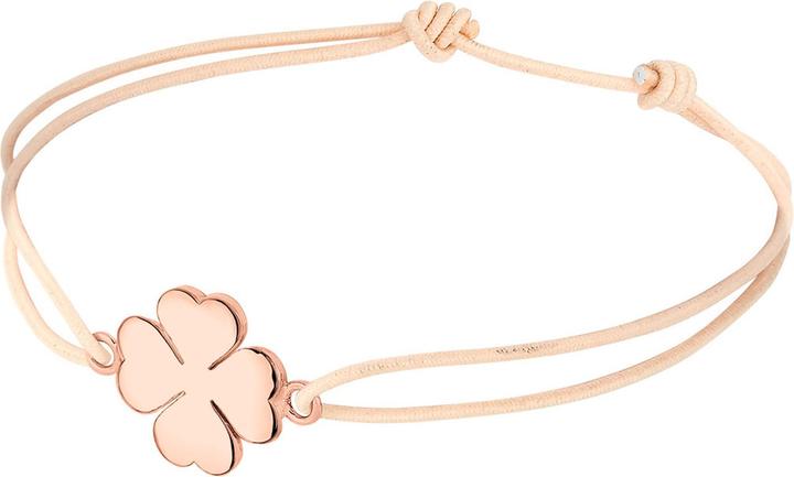 Image du produit Elli Bracelet Trèfle Porte-bonheur Talisman Mojo 925 Argent (17 cm, Pas de pierre, Argent 925 sterling or rose, Bande élastique)