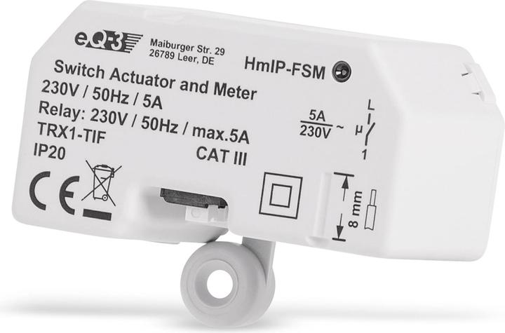 Produktbild Homematic IP Schalt-Mess-Aktor 1-fach (Schaltaktor)