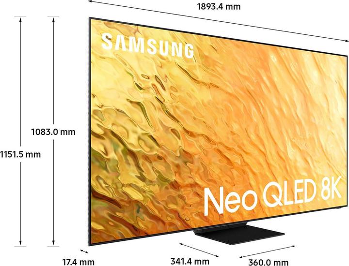 Actual product image Samsung QE85QN800BT (85", QN800B, NeoQLED, 8K, 2022)