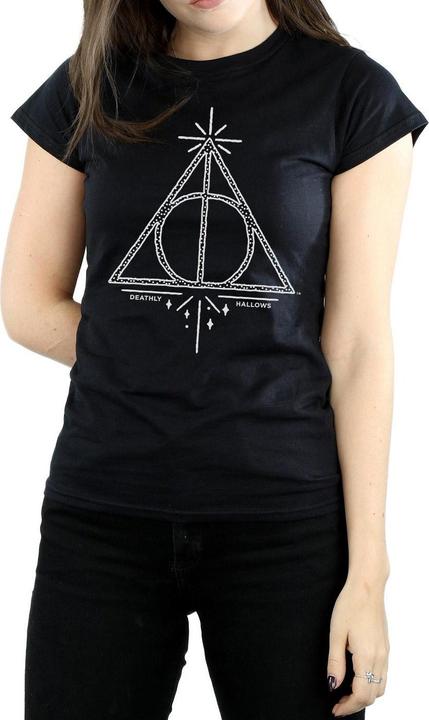 Womens/Ladies Deathly Hallows Cotton T-Shirt