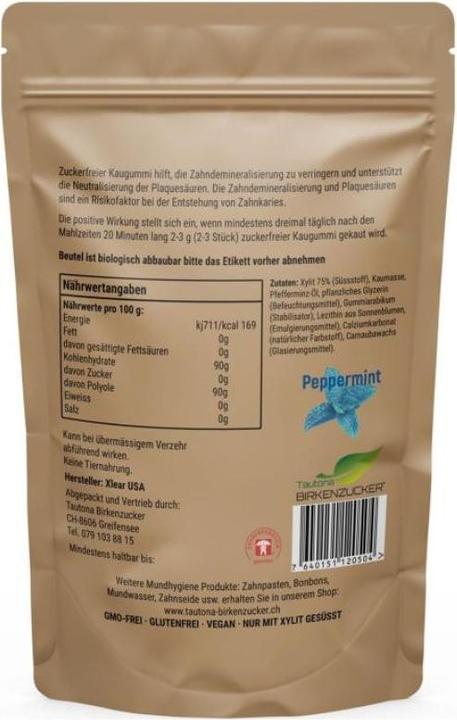 Produktbild Tautona Peppermint Kaugummis (100 Stk., 50 g)
