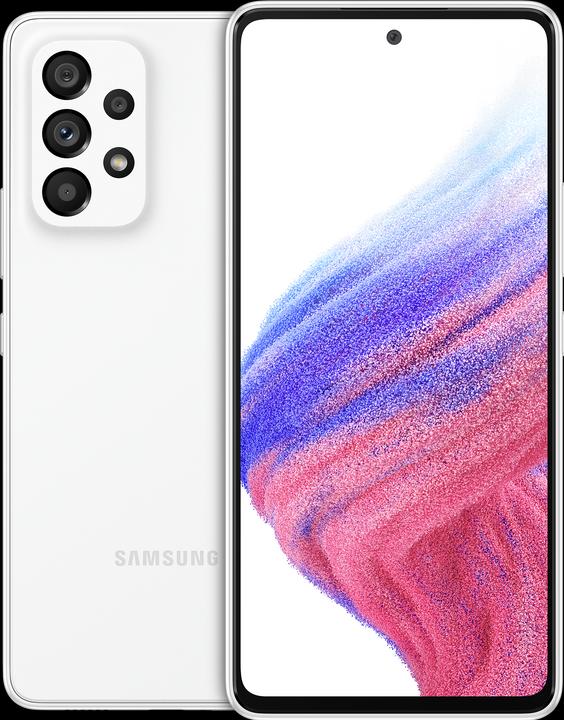 Productafbeelding Samsung Galaxy A53 5G (128 GB, Geweldig wit, 6.50", Hybride dubbele SIM, 64 Mpx, 5G)