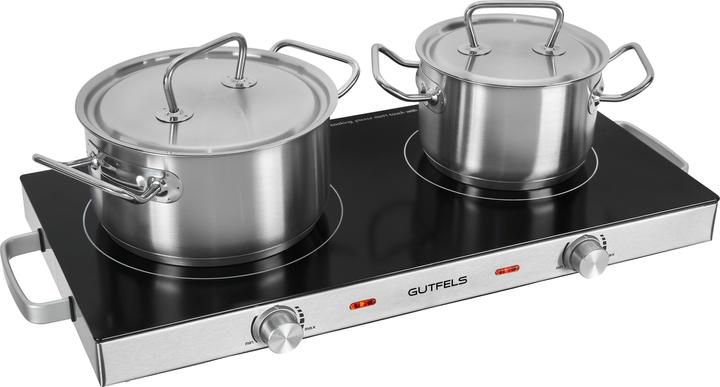 Actual product image Gutfels Glass ceramic double hotplate