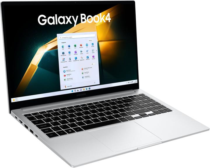 Actual product image Samsung Galaxy Book4 - 15.6 inch i5-120U 16 GB 512 GB W11H Platinum Silver (15.60", Intel Core 5 120U, 16 GB, 512 GB, DE)