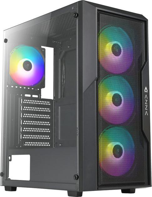 Image du produit Azza Boitier Moyen Tour ATX Fighter RGB avec panneau vitré (Noir) (ATX, ITX, mATX)