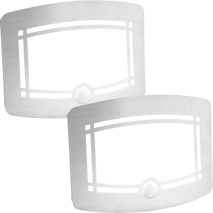 Produktbild Casativo Batterie-LED-Wandleuchte, 2 Leuchtmodi, PIR-Bewegungs- & Lichtsensor, 2er-Set