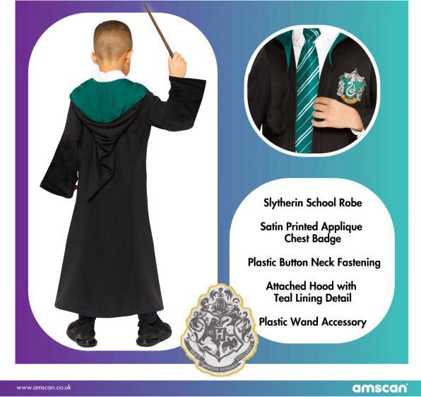 Produktbild Amscan Slytherin Schuluniform für Kinder Gr. 6-8 Jahre (116)