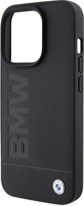 Produktbild BMW BMHMP15XSLLBK iPhone 15 Pro Max 6.7" czarny/black MagSafe Leather Hot Stamp (Apple iPhone 15 Pro Max)