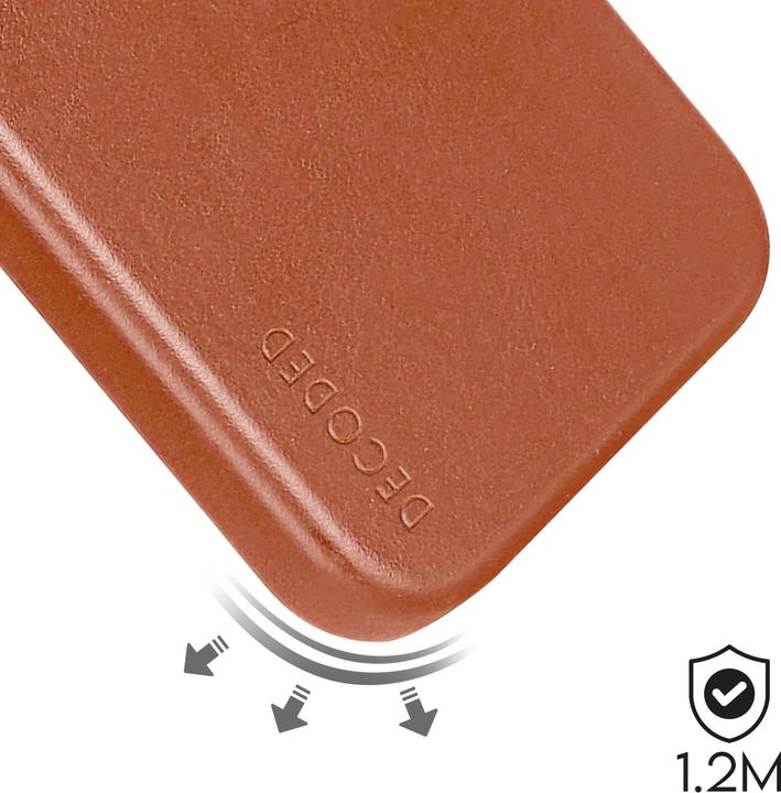 Actual product image Decoded Leather Backcover for iPhone 15 Plus Tan (Apple iPhone 15 Plus)