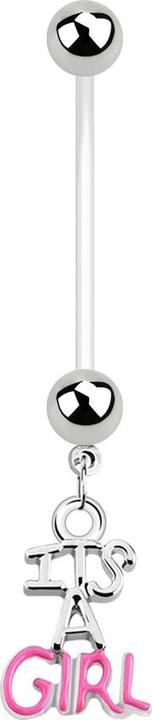 Produktbild Star Piercing Banane Schwangerschaft mit Girl (Bioflex, ohne Messing, Chirurgenstahl 316L)