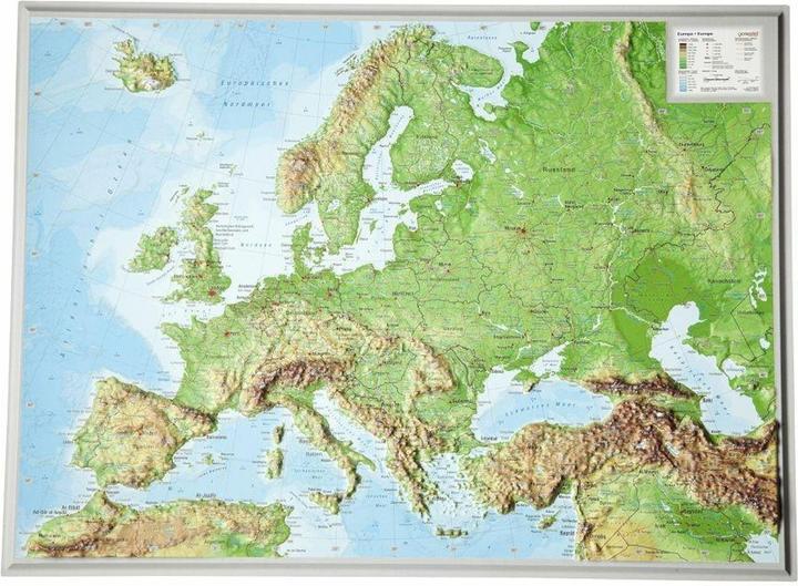 Image du produit Carte en relief Europe petit format 1 : 16 000 000