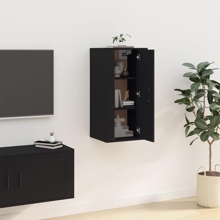 Immagine prodotto VidaXL TV-Wandschrank Schwarz 40x34,5x80 cm,Farbe: Schwarz,Material