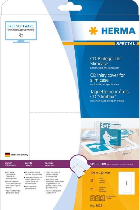 Produktbild Herma CD Einleger A4