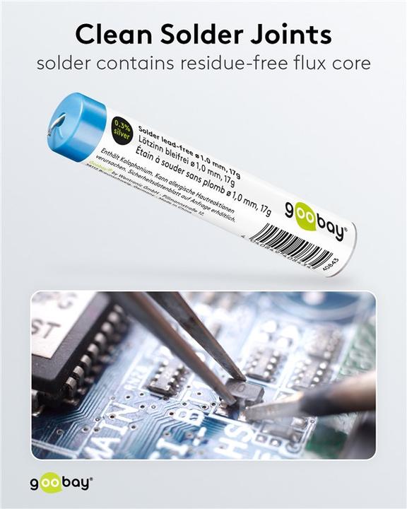 Productafbeelding Goobay Professioneel loodvrij soldeer, ø 1.0 mm, 17 g (Soldeer)