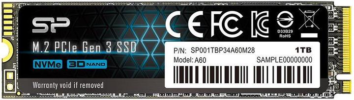 Actual product image Silicon Power P34A60 (1000 GB, M.2 2280)
