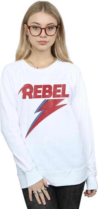 Actual product image David Bowie Womens/Ladies Distressed Rebel Sweatshirt (S)