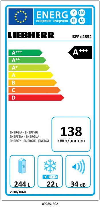 Energie-Label Liebherr IKFPc 2854 Premium (269 l)
