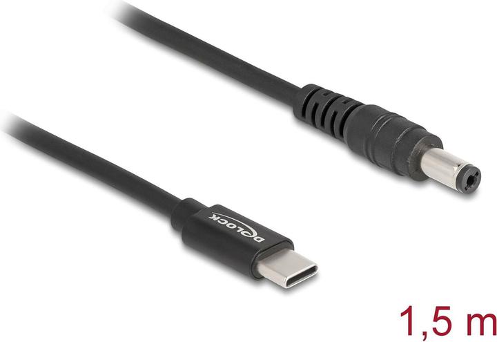 Produktbild Delock Ladekabel USB-C zu 5.5 x 2.1 mm Stecker 1.5 m