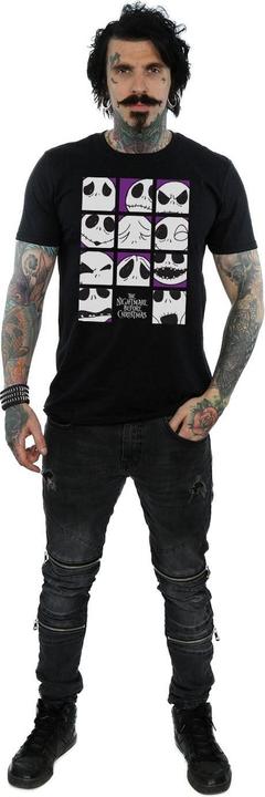 Immagine prodotto Disney Nightmare Before Christmas Many Faces Of Jack Squares Maglietta Uomo (XL)