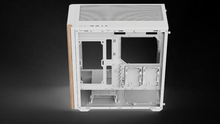 Actual product image AeroCool D501A-G-WT-v2 (white/wood) (ATX)
