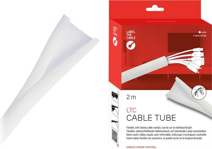 Produktbild Label-the-cable Kabelorganisator Weiss 1 Stück (LTC 5120) (Kabelschlauch, 200 cm)