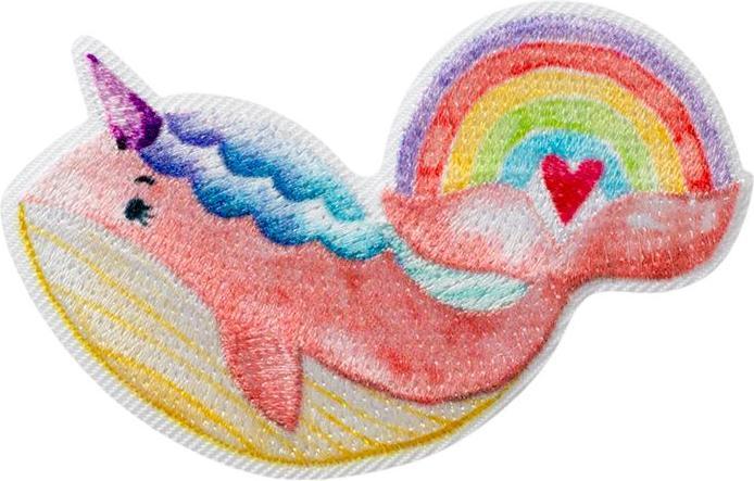 Produktbild Mono Quick Applikationen - Kids and Hits - aufbügelbar Wal mit Regenbogen farbig 5,8x3,8 cm 1 Stück (1 x)