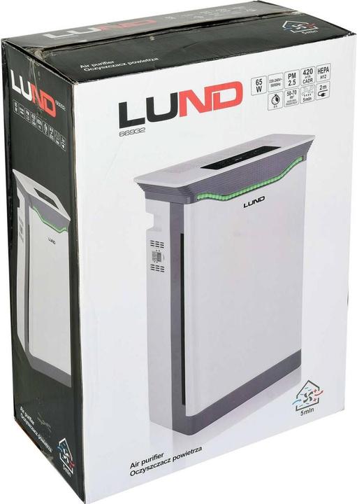 Immagine prodotto Lund London Purificatore d'aria per ambienti LUND a 7 fasi 65 Watt 66932 (70 m²)