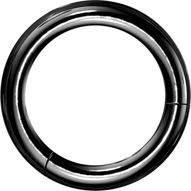 Star Piercing Segmentring klappbar schwarz (Titan G23, ohne Messing)