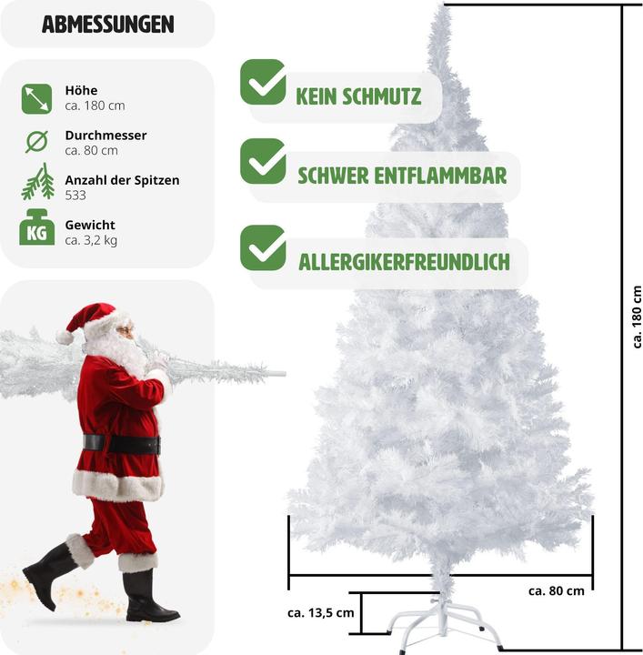 Actual product image tectake Artificial Christmas tree (180 cm)