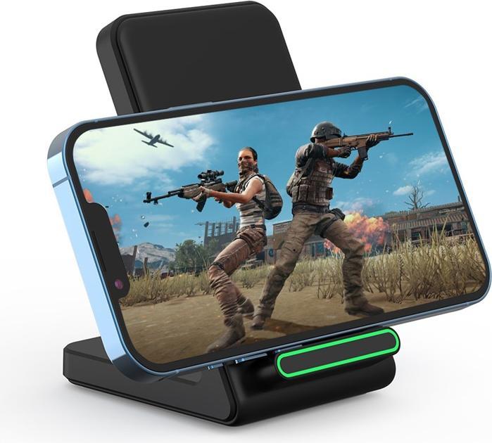 Image du produit Apfelkiste Qi Wireless Charger Induktionsladegerät Ladestation - Schwarz (15W) (15 W)