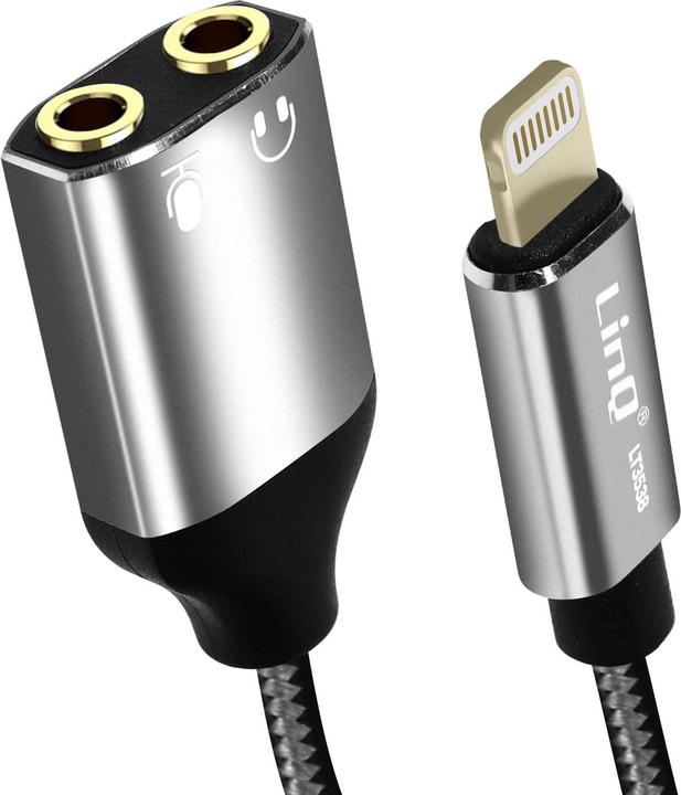 Actual product image LinQ LT3538 Audio splitter (Lightning, 3.5mm jack)