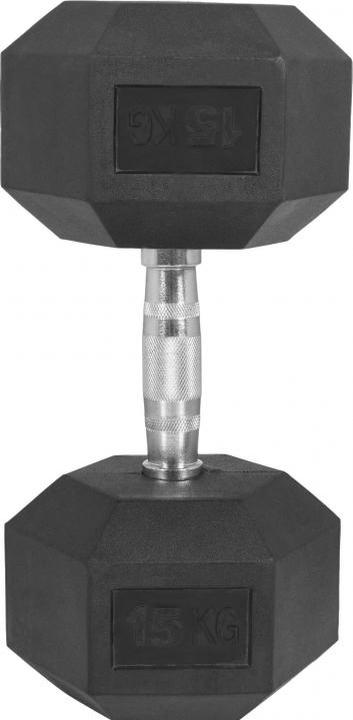 Produktbild Gorilla Sports Hexagon Gummi Studio Hantel (1 x 15 kg)
