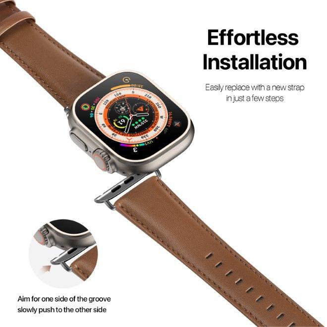 Produktbild Dux Ducis YS Series Echtleder Armband (38 mm, 40 mm, 41 mm, Echtleder, Apple Watch Series 2, Apple Watch Series 3, Apple Watch Series 1, Apple Watch Series 4, Apple Watch Series 5, Apple Watch Series 6, Apple Watch Series 7, Apple Watch Series 8, Apple Watch Series 9, Apple Watch SE)