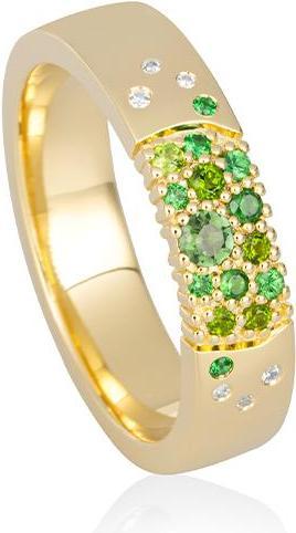 Immagine prodotto Breuning ANELLO - E.TURMALINE GREEN/Brill. 0,031 Ct. H/si (61, Oro 750/18 K)