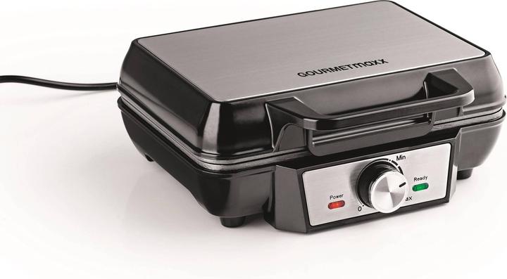 Image du produit Gourmetmaxx Waffeleisen Schwarz/Silber, Leistung: 1000 W, Anzahl pro