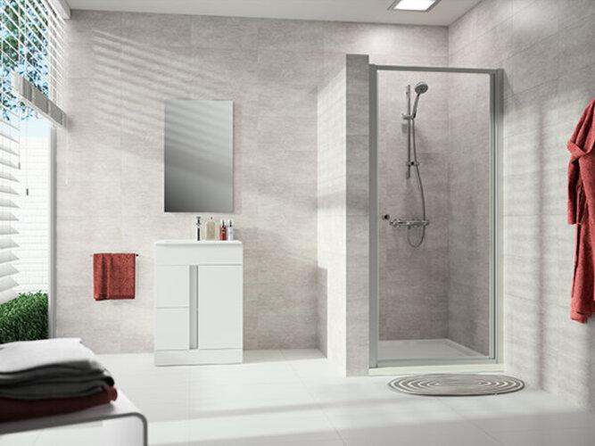Image du produit Hüppe Alpha 2 Porte battante, en niche, 750x1900mm, cadre partiel (204 cm, 94 cm, 11 cm)