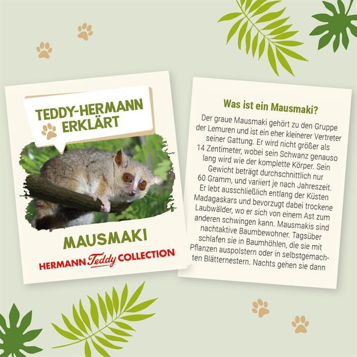 Image du produit Teddy Hermann Maki souris 21cm (14 cm)
