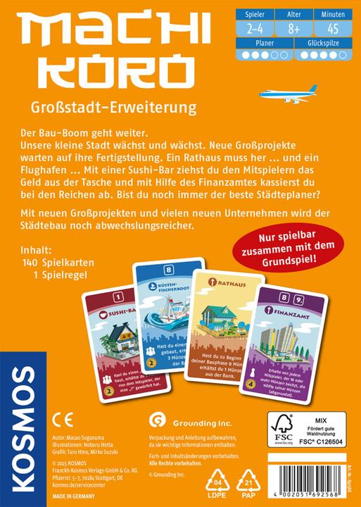 Produktbild Kosmos Machi Koro: Grossstadt - Erweiterung (Deutsch)