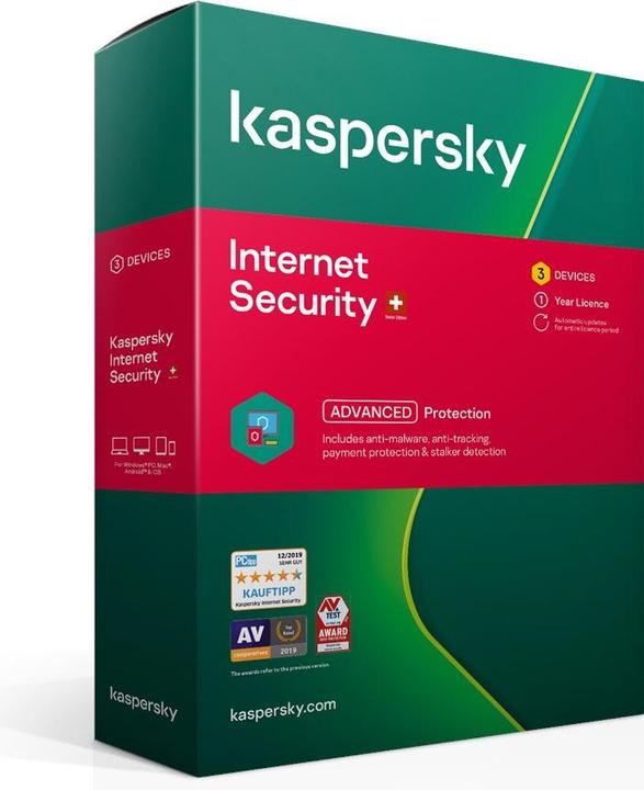 Produktbild Kaspersky Internet Security (3 User, 12 Monate)