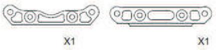 Actual product image Carson Rear lower wishbone mount Specter/Montana 1:8