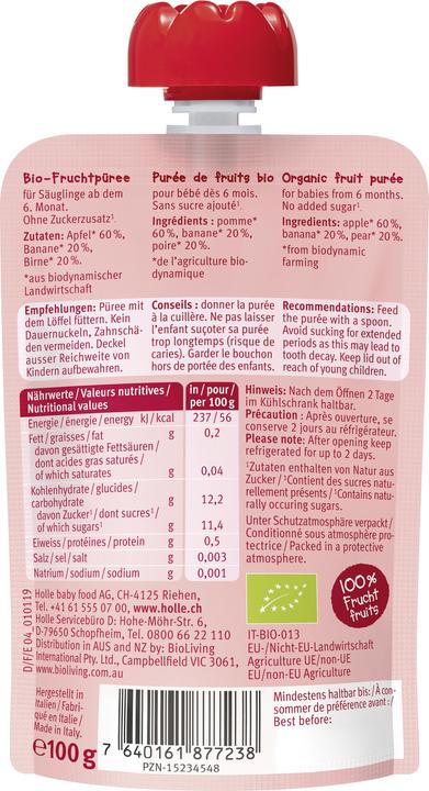 Actual product image Holle Pouchy (100 g)