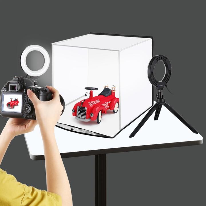 Image du produit Puluz Boîte de studio photo 30m avec 2x lampe annulaire (éclairage de studio)