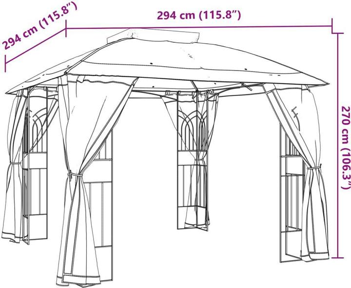 Produktbild VidaXL Prescott (294 cm, 294 cm)