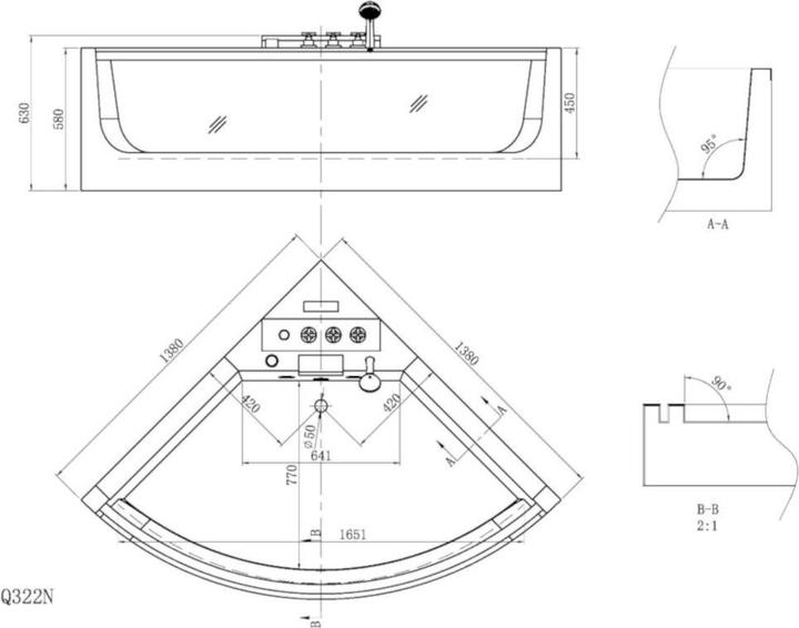 Actual product image Vente-unique Evelina (330 l, 138 cm, 138 cm)