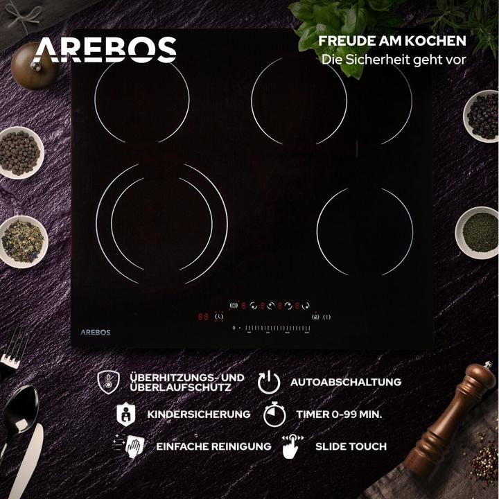 Produktbild Arebos Glaskeramikkochfeld
