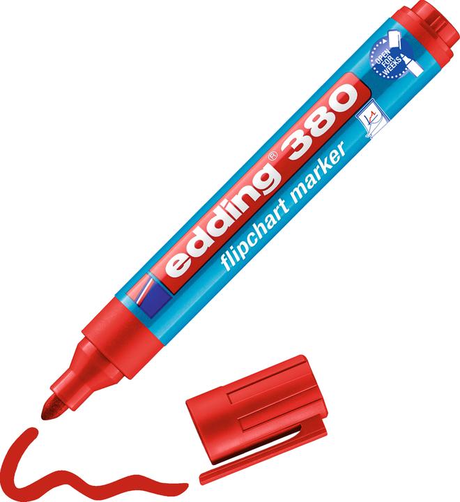 Image du produit Edding Tableau à feuilles mobiles Marqueur 380 (Rouge, 3 mm, 1 x)
